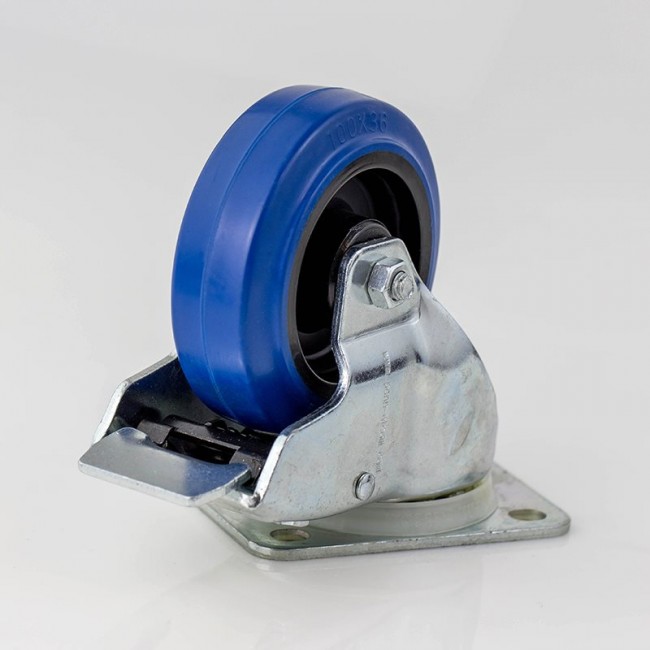 Penn Elcom W0985-V6 | Rodízio giratório azul de 100 mm com freio